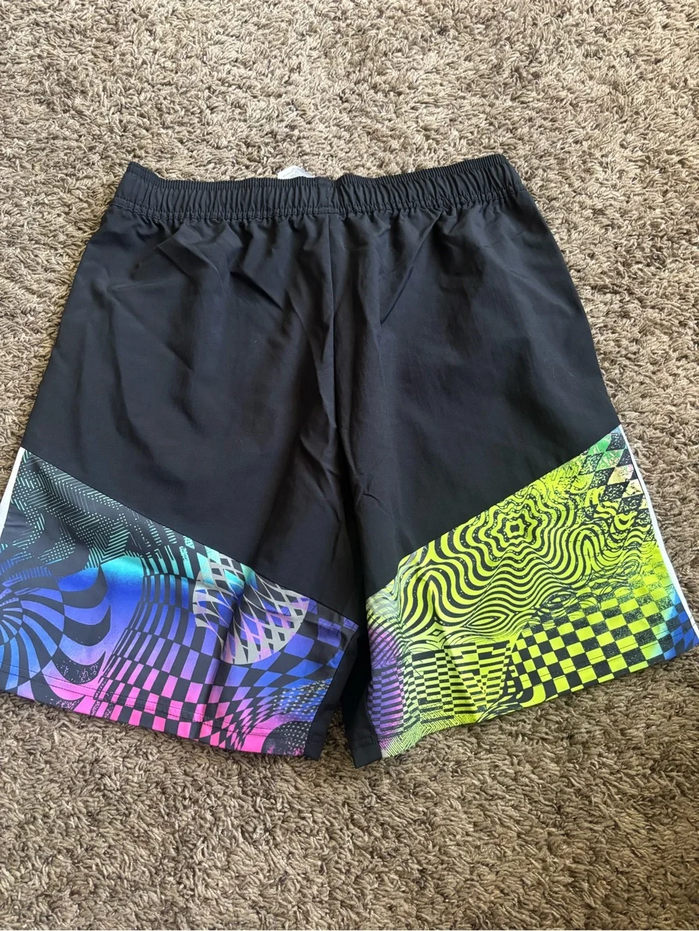 Adidas x Jeremy Scott Black Shorts with White Stripe Accents
